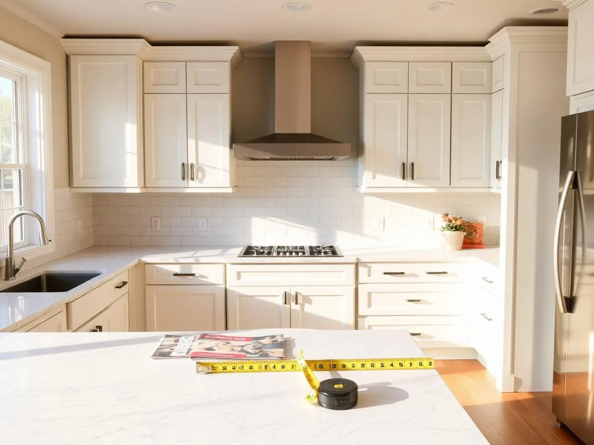 A newly remodeled kitchen with white shaker cabinets, quartz countertops, and stainless appliances